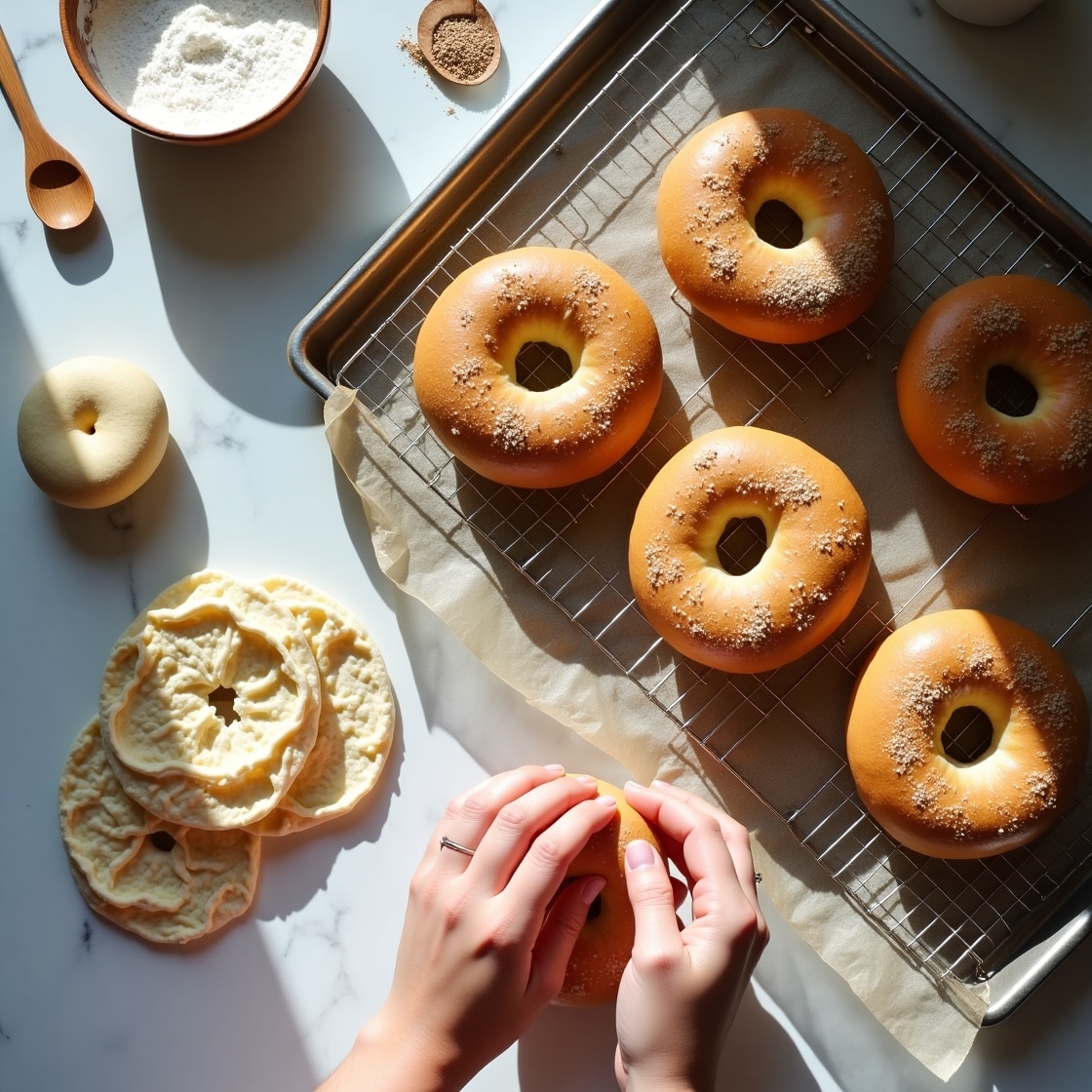 protein bagel recipe with golden baked finish