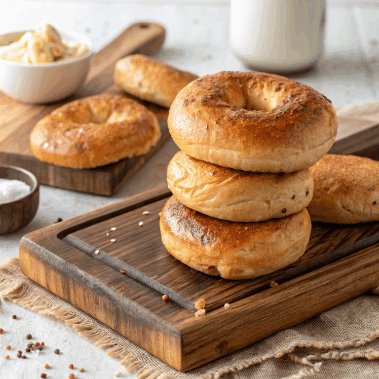 Homemade protein bagels made with cottage cheese