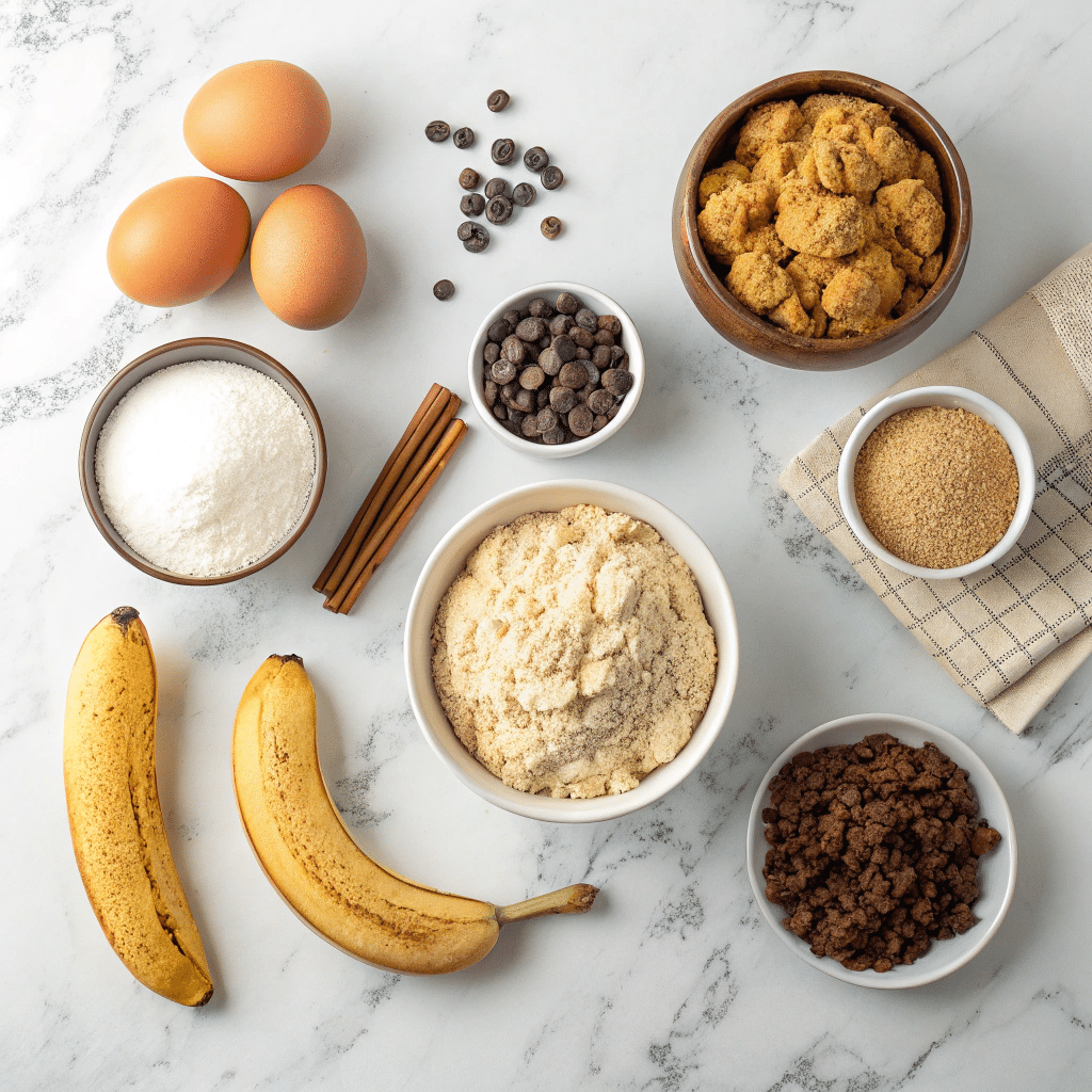 Ingredients used for making air fryer desserts