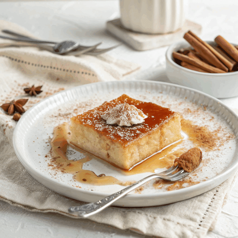 Plated Greek Galaktoboureko Dessert