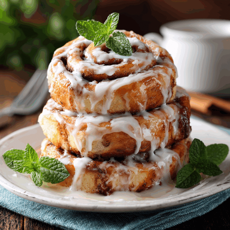 Served tortilla cinnamon rolls with glaze