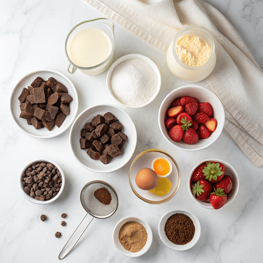 Air fryer brownie ingredients ready for mixing