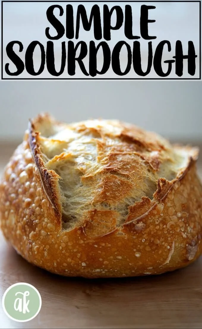 Step by step homemade sourdough bread baking process