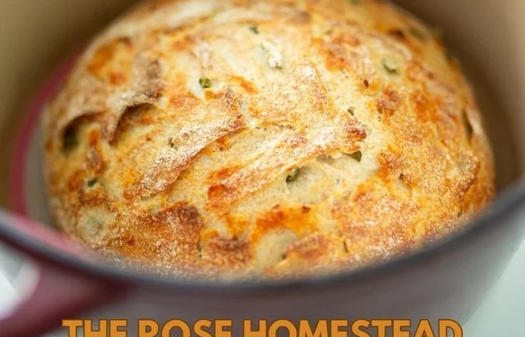 Freshly baked jalapeño cheddar bread with spicy peppers and melted cheese