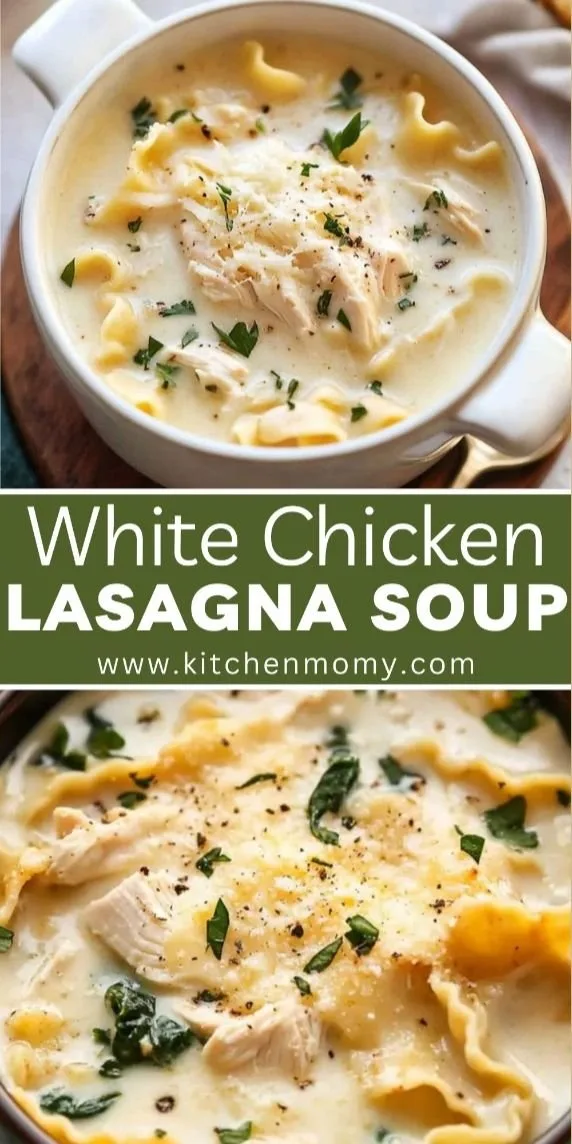 Creamy White Chicken Lasagna Soup 2 Creamy White Chicken Lasagna Soup