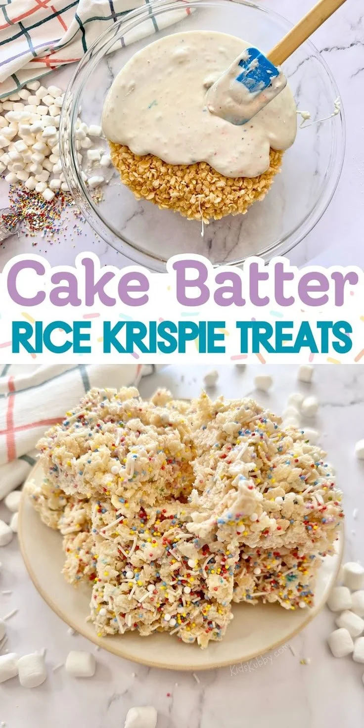 Cake Batter Rice Krispie Treats 2 Cake Batter Rice Krispie Treats