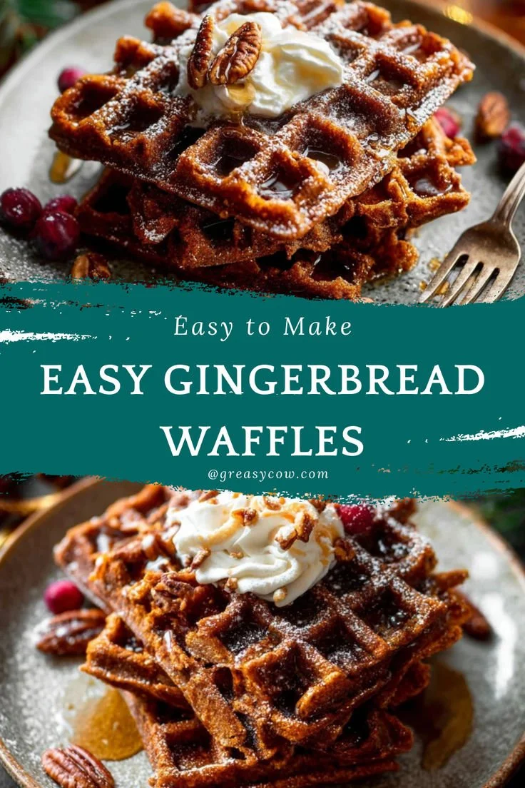 Easy Gingerbread Waffles 2 Easy Gingerbread Waffles