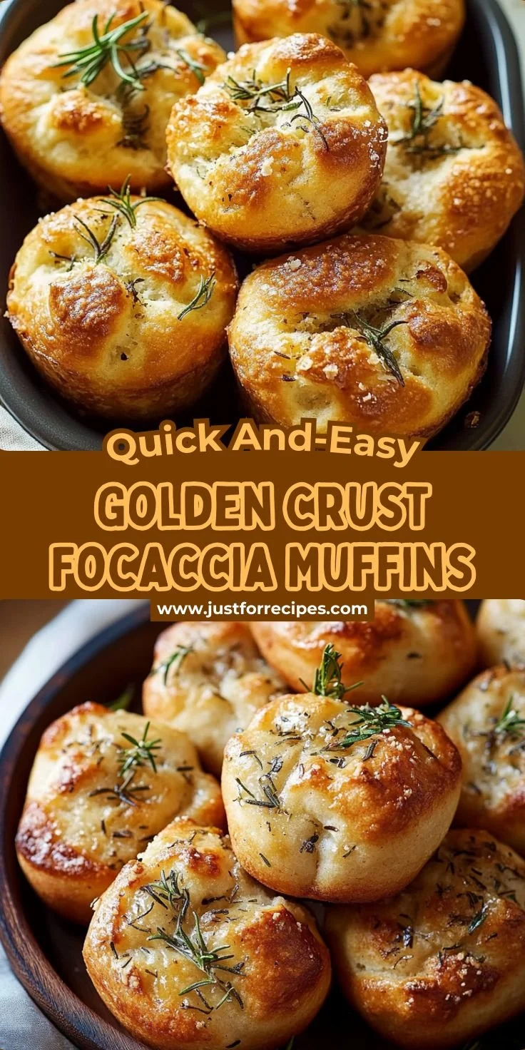 Golden Crust Garlic Rosemary Focaccia Muffins 2 Golden Crust Garlic Rosemary Focaccia Muffins