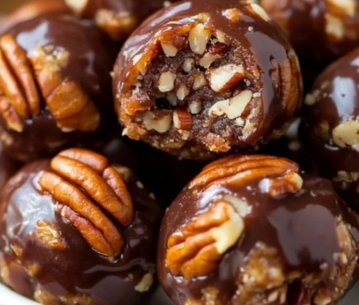 Delicious Pioneer Woman pecan pie balls served on a plate for dessert