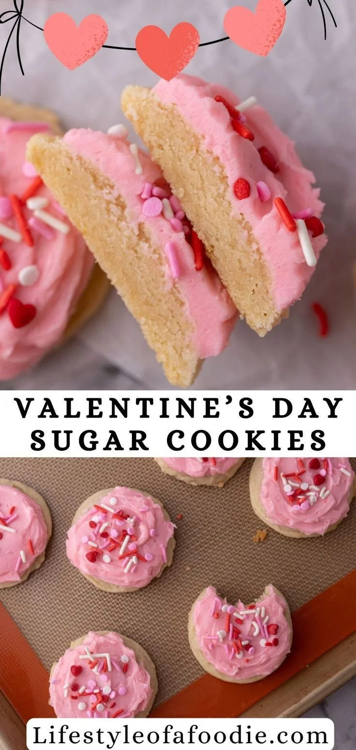 Soft Valentine's Day Frosted Sugar Cookies 2 Soft Valentine's Day Frosted Sugar Cookies
