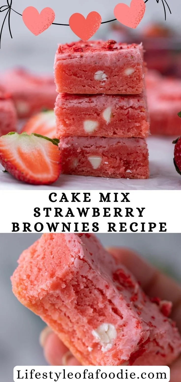 Strawberry Brownies 2 Strawberry Brownies