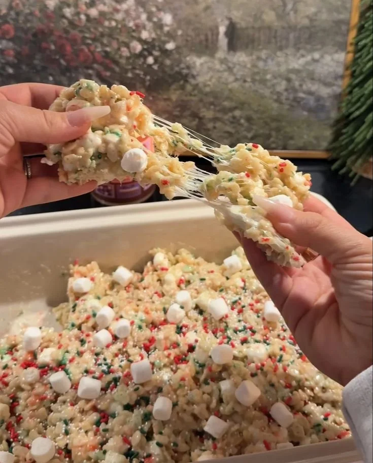 Sugar Cookie Rice Krispie Treats 3 Delicious Sugar Cookie Rice Krispie Treats with colorful sprinkles