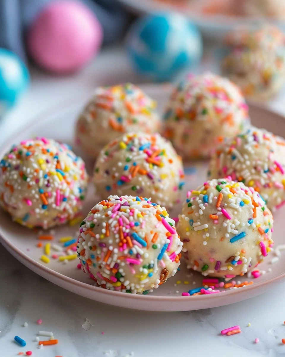 Birthday Cake Batter Protein Balls 2 Birthday Cake Batter Protein Balls