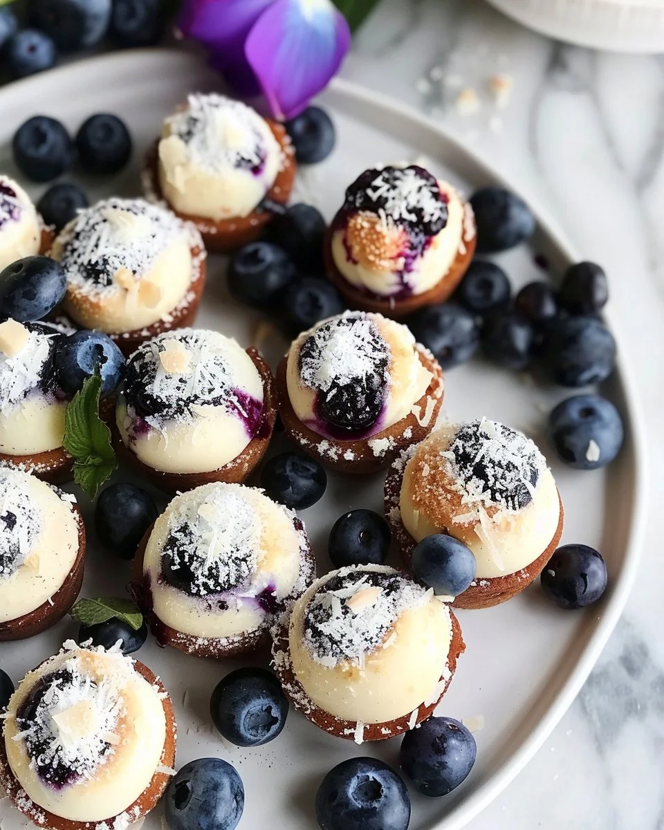 Blueberry Cheesecake Bites 2 Blueberry Cheesecake Bites